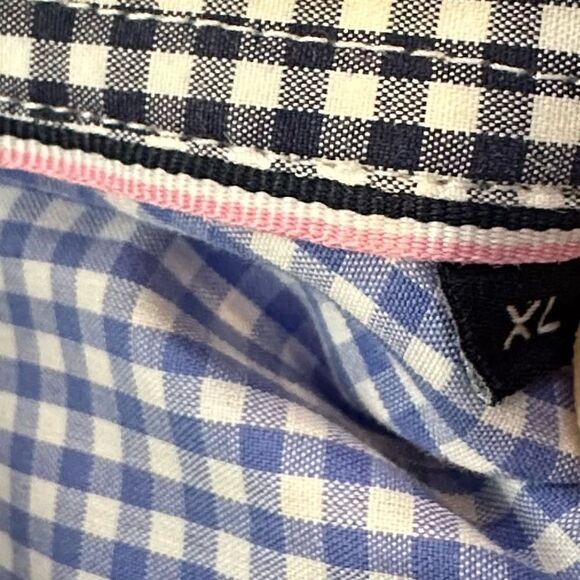 Eden Park Paris XL Blue and White Gingham LS Button Down‎ Shirt - Picture 3 of 9